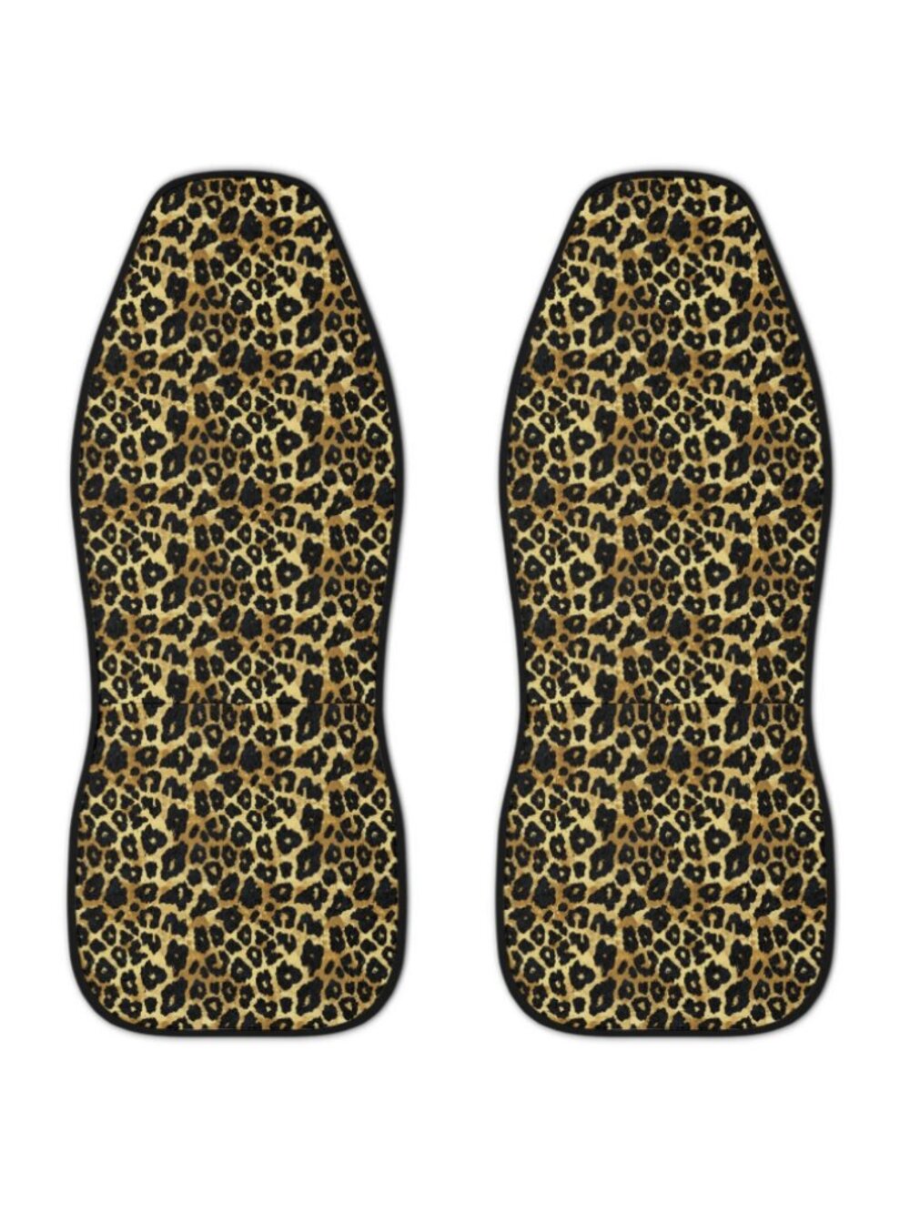 🐆🚗✨ Leopard Print Car Seat Covers – Black & Golden Brown - Picture 5 of 6